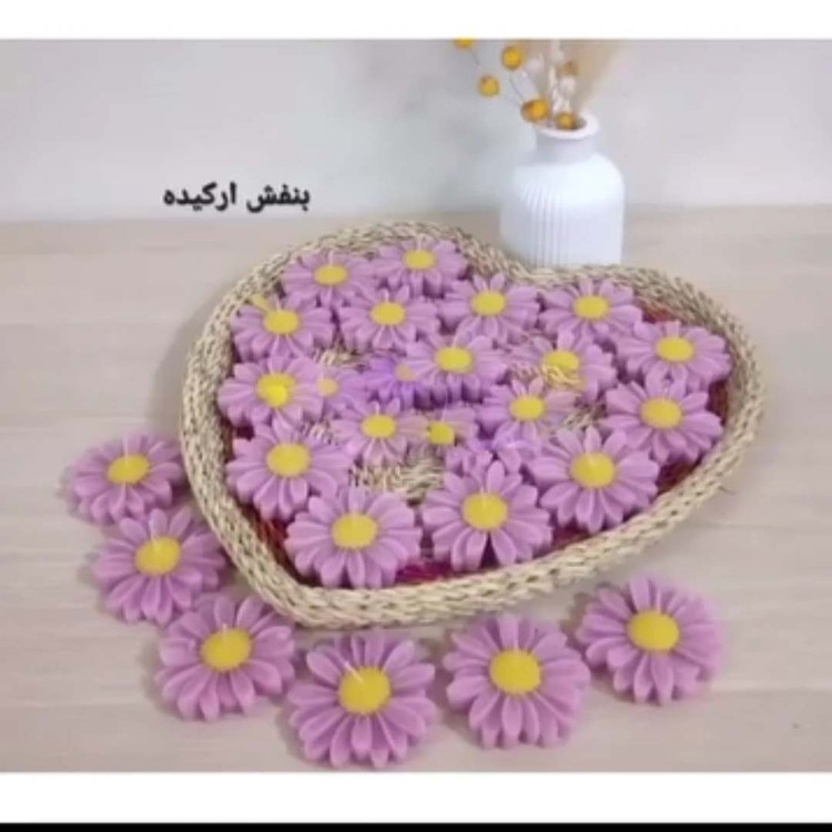 رنگ شمع مکعبی دارینا رنگ بنفش ارکیده