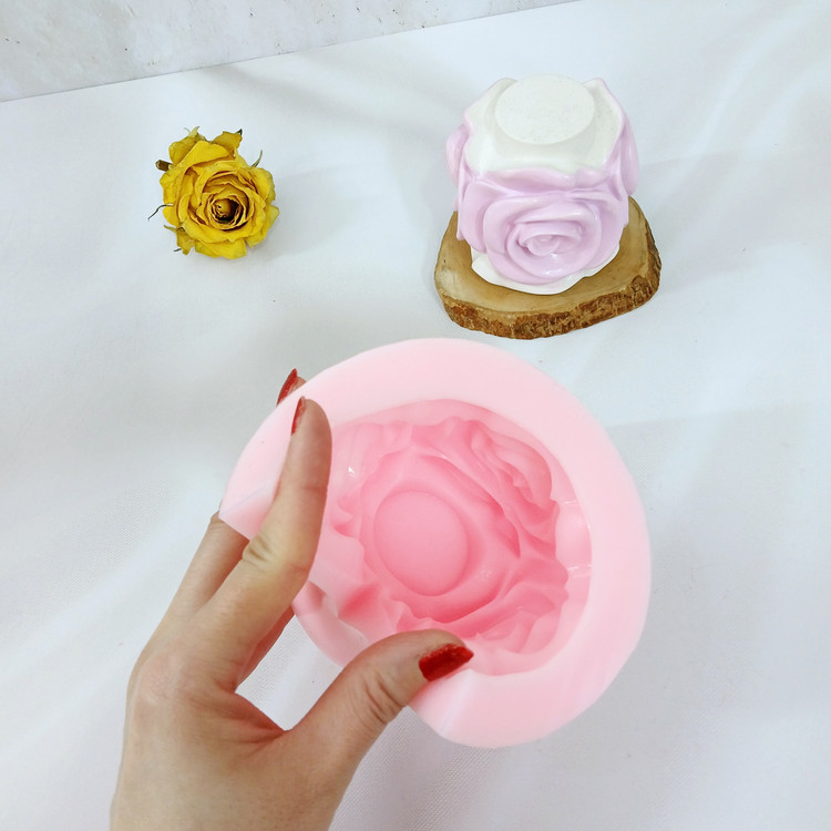 قالب شمع مدل استوانه گل رز