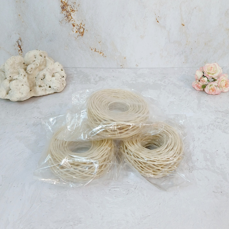 فیتیله شمع موم خورده 10 تار( 5 تا 25 متری)