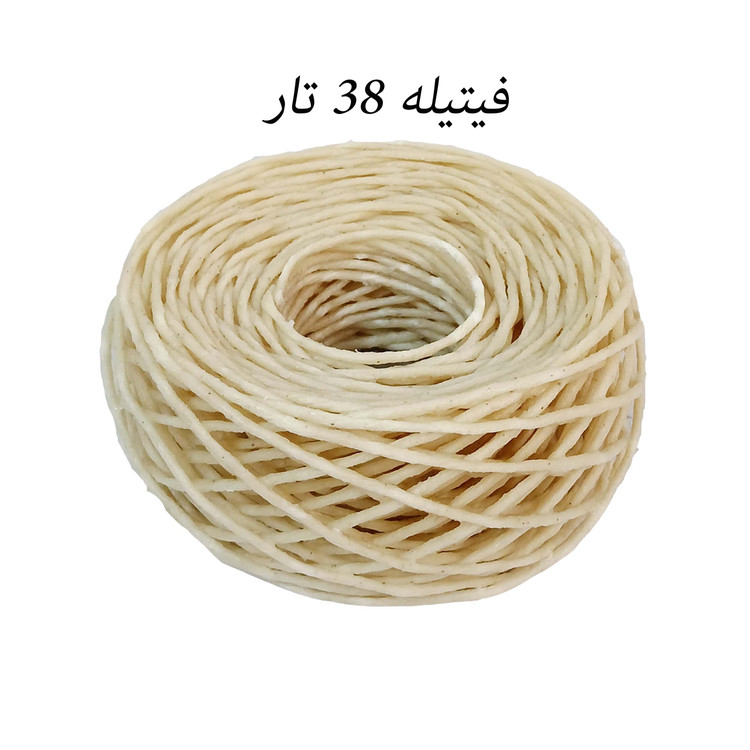 فیتیله شمع موم خورده 38 تار( 5 تا 25 متری)