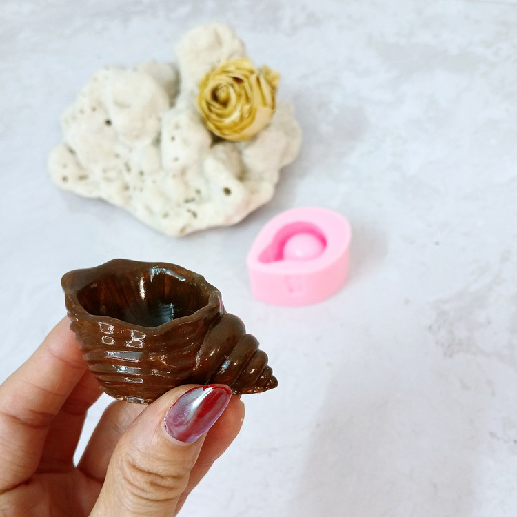 قالب شمع کوشا مدل صدف گوش ماهی 6 سانتی