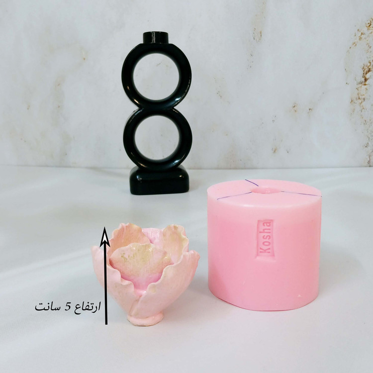 قالب شمع کوشا مدل شقایق ژورنالی مجموعه 3 عددی