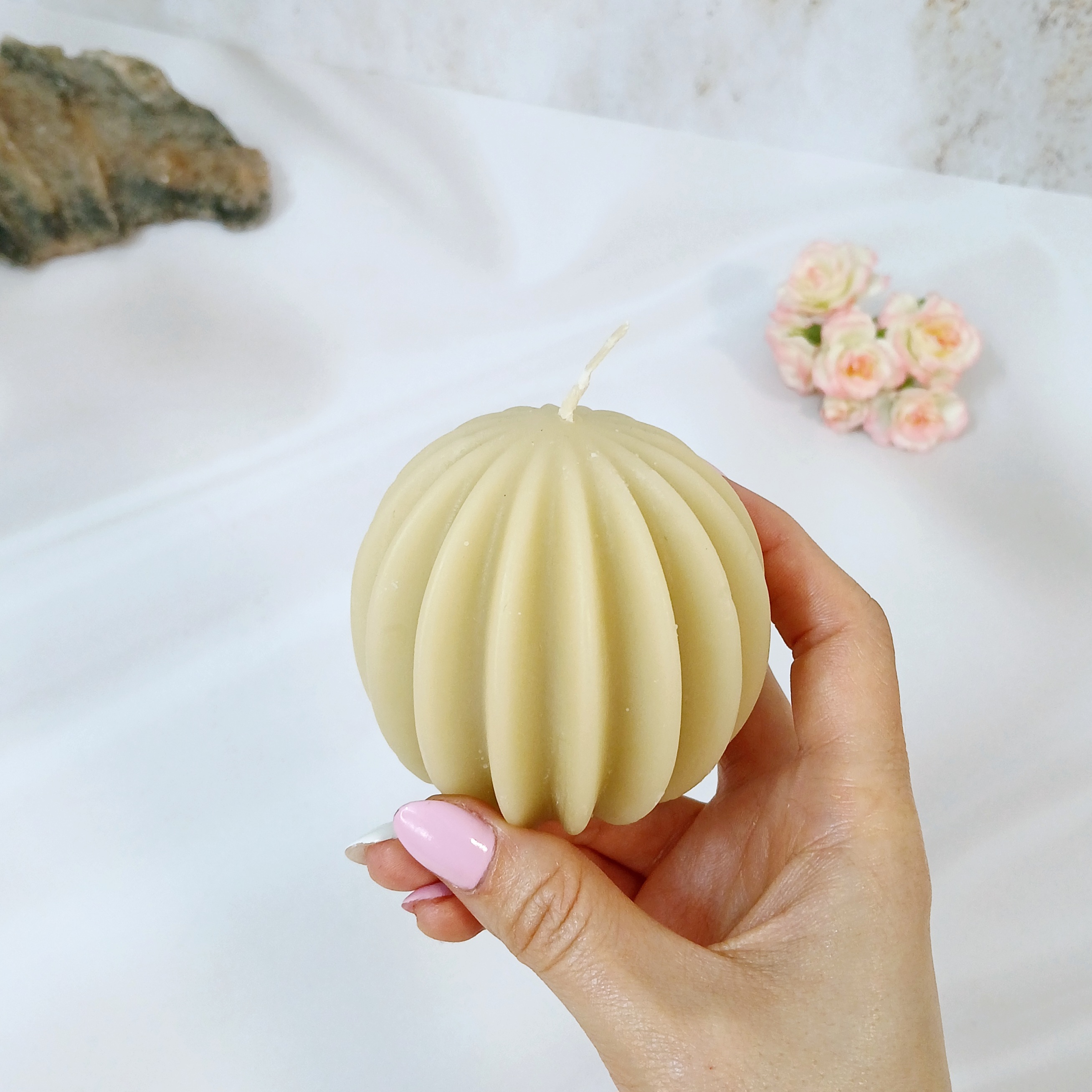 شمع تزئینی مدل توپی شیاردار