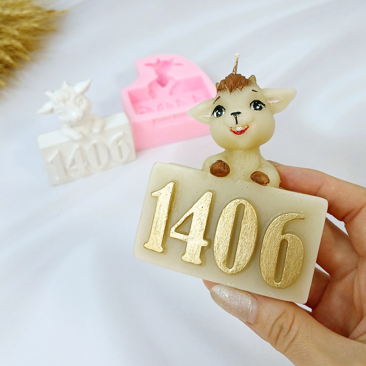 قالب شمع سیلیکونی مدل بز 1406 نماد سال